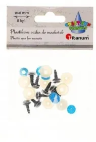 Titanum Oczy do maskotek plastikowe z mocowaniem 10mm 8 szt.