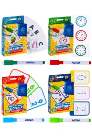 Karty edukacyjne �cieralne  pisak mix4 ASTRA 338025905