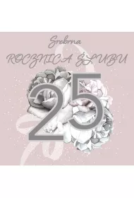 Clear Creations Karnet Swarovski kwadrat CL4407 Rocznica �lubu 25