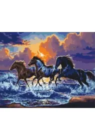 Norimpex Diamentowa mozaika Galop koni 40x30cm