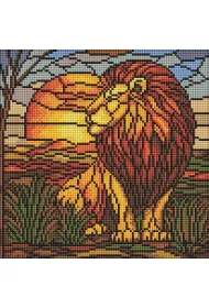 Diamentowa mozaika - Witra�. Lew 30x30cm