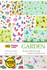 Happy Color Blok z motywami Garden A4 80g 1 szt.