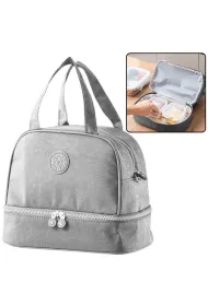 LeanToys Torba termiczna izolacyjna srebrna 27cm