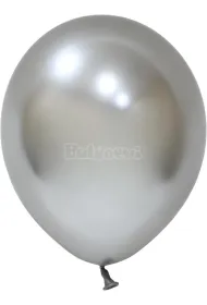 GoParty Balony lateksowe Chrome srebrne 25cm