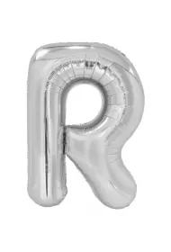 Amscan Balon foliowy litera R srebrna 60,5x86cm