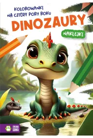 Kolorowanki na cztery pory roku. Dinozaury