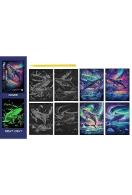 Wydrapywanka kolorowa fluorescencyjna delfiny Adar