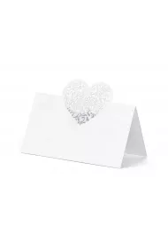 PartyDeco Wizyt�wki na st� serce 9x6.5 cm