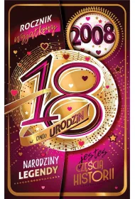 AbCard Kartka okoliczno�ciowa Urodziny 18