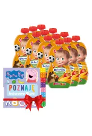 BoboVita winka Peppa Mus jabko mango pomaracza po 6 miesicu + Ksieczka GRATIS Zestaw 12 x 100 g