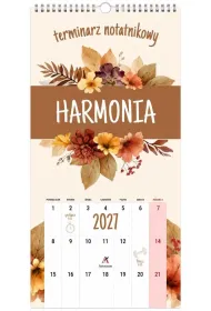 Kalendarz 2027 notatnikowy Harmonia