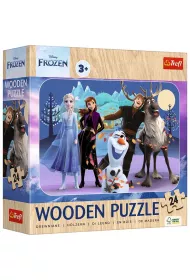 Puzzle drewniane 24 Niesamowita Kraina Lodu TREFL