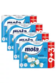 Mola Papier toaletowy Classic White 2-warstwowy zestaw 4 x 12 szt.