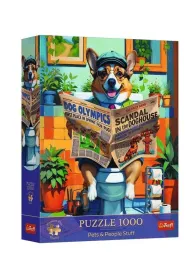 Puzzle 1000 Premium Plus Corgi w Toalecie TREFL