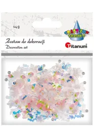 Titanum Zestaw pere�ki cekiny r�owe 14g