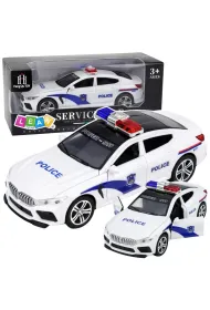 Auto policyjne �wiat�o + d�wi�k bia�e LeanToys