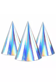 Arpex Czapeczka karnawa�owa papierowa holograficzna 3 szt.