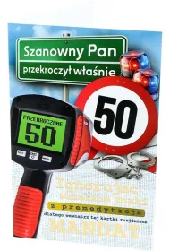 Yeku Karnet Urodziny z mandatem 50 lat