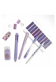 dpCraft Zestaw szkolno biurowy pastel purpl 9el