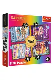 Puzzle 4w1 - Modne laleczki (35+48+54+70 el.) Trefl