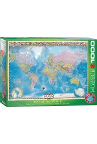 Puzzle 1000 el. Mapa �wiata Eurographics