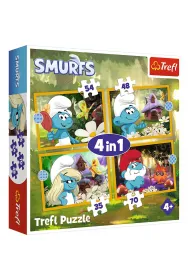 Puzzle 4w1 - �ycie w Wiosce Smerf�w (35+48+54+70 el.) Trefl