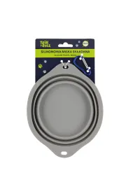 Miska dla zwierz�t silikonowa sk�adana szara 19cm TRIK&ROLL 560889