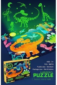 Puzzle 96 el. �wiec�ce w ciemno�ci - Dinozaury Adar