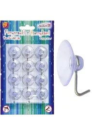Przyssawki z haczykami 2,5cm 12 szt