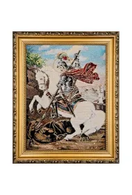 Obraz Haftowany �w. Jerzy 22x27,5cm