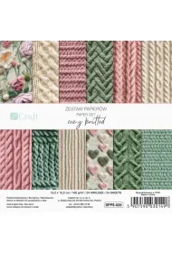dpCraft Zestaw papier�w cozy knitted 15,2x15,2cm 24 kartki