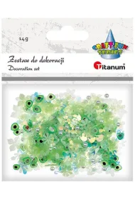 Titanum Zestaw pere�ki cekiny zielone 14g