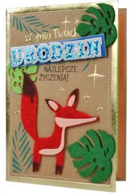 Kukartka Karnet B6 Urodziny lisek FR-017