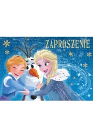 Kukartka Zaproszenie ZD-007 Kraina Lodu 5 szt.