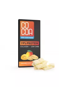 Cocoa Czekolada biaa proteinowa mango z kolagenem bez dodatku cukrw 65 g