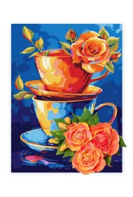Ideyka Malowanie po numerach - Tajemnica Herbaty z glink� 30x40cm