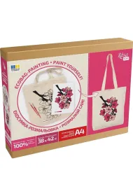 Torba do malowania Flowers 38x42cm Rosa