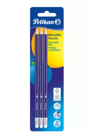 Pelikan O��wek HB z gumk� 3 szt.