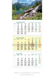 Lucrum Kalendarz �cienny 2026 tr�jdzielny Tatry