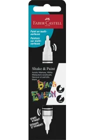 Faber-Castell Marker akrylowy black edition shake&paint 1 szt. bia�y op. kartonowe