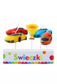 Godan �wieczki urodzinowe figurki Wy�cigi samochodowe 4 szt.