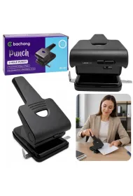 LeanToys Dziurkacz r�czny podw�jny metalowy czarny