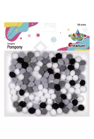 Hasta Pompony poliestrowe mix 10 mm