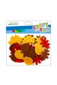 Craft with Fun Ozdoba dekoracyjna filcowa samoprzylepna Li�cie kolorowe