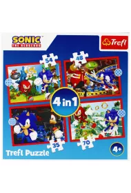 Puzzle 4w1 Przygody Sonica TREFL