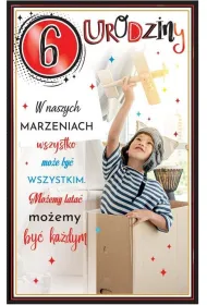 AbCard Kartka okoliczno�ciowa Urodziny 6 ch�opiec