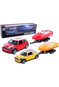 Samoch�d z �odzi� na przyczepie metal mix Pro Kids