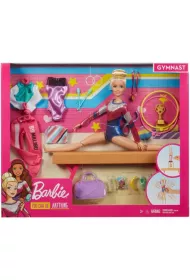 Barbie Zestaw Lalka Gimnastyczka + Akcesoria Mattel