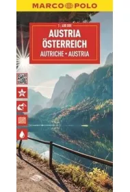 Austria. Mapa drogowa w skali 1:400 000