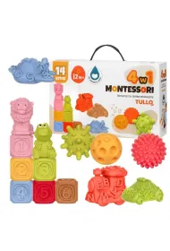 Klocki sens.Montessori piramida pi�ecz..14el 76143